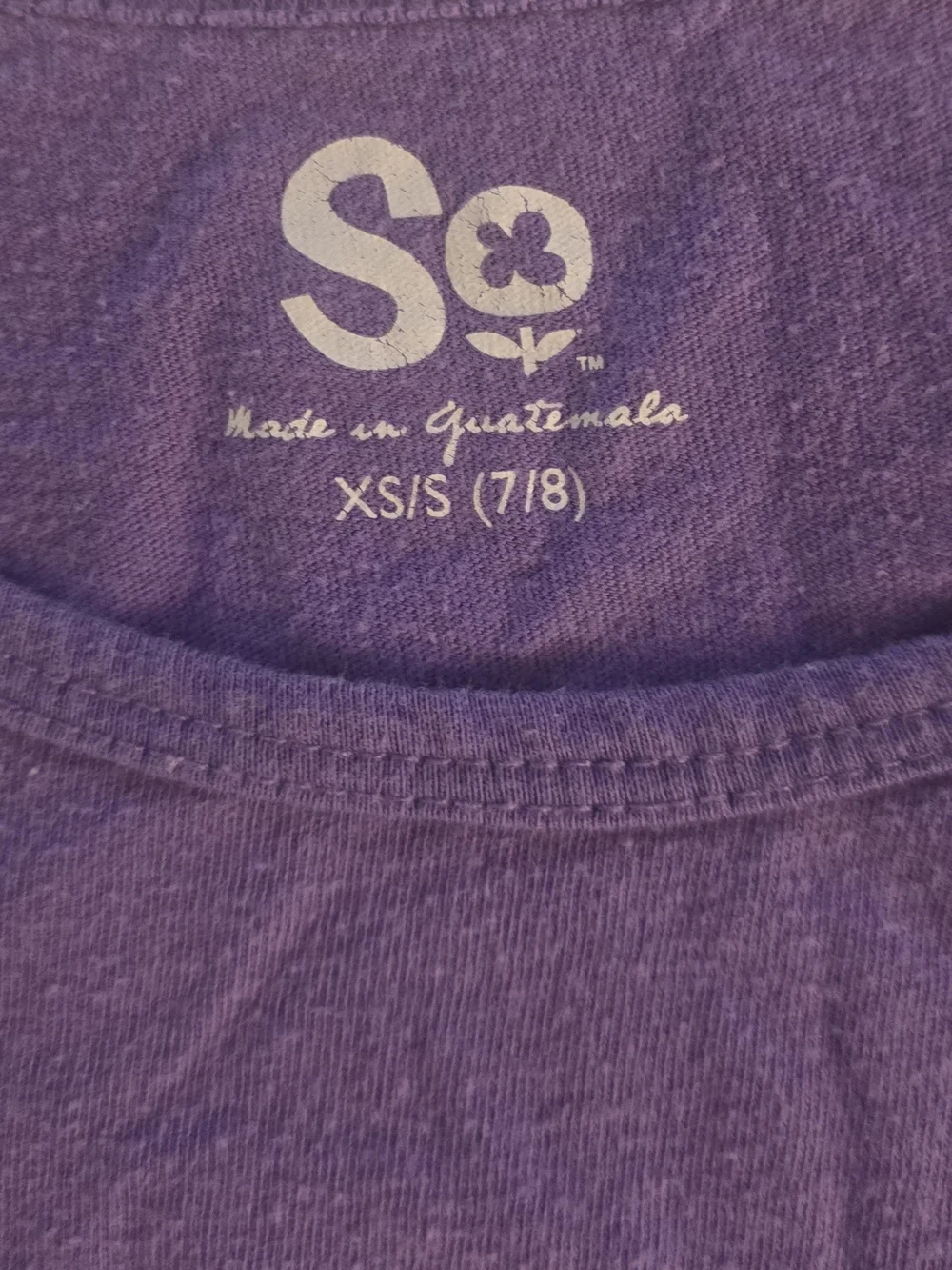 SO Purple Girls' Short Sleeve Tee with Rainbow Heart